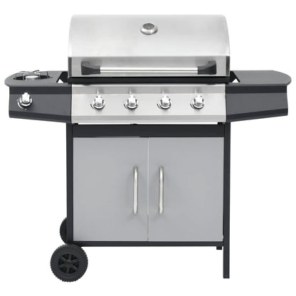 Gas Barbecue Grill 4+1 Cooking Zone Steel & Stainless Steel