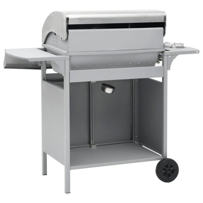 Gas Barbecue Grill 4+1 Cooking Zone Silver Stainless Steel