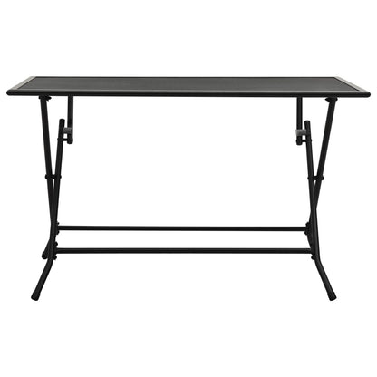 Folding Mesh Table 120x60x72 cm Steel Anthracite