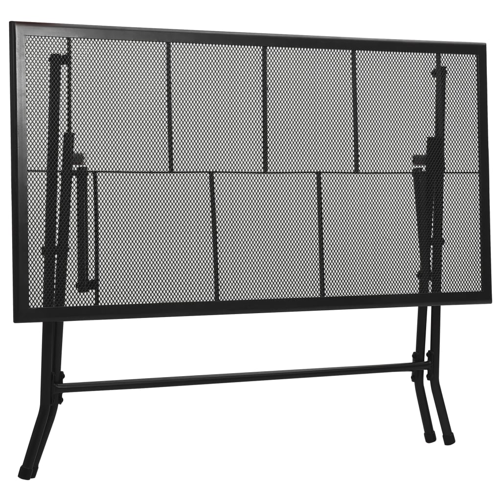 Folding Mesh Table 120x60x72 cm Steel Anthracite