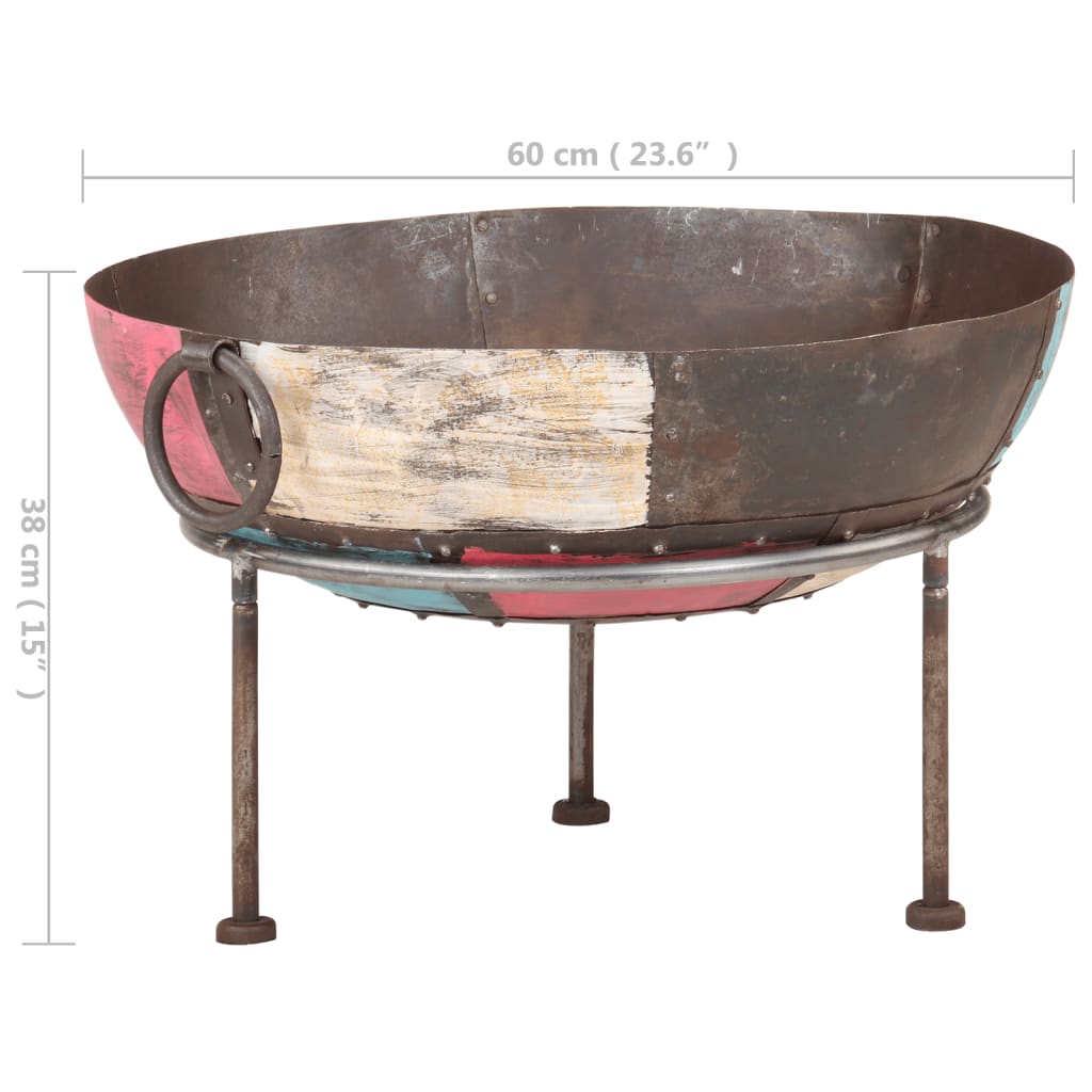 Colourful Rustic Fire Pit Ã˜ 60 cm Iron