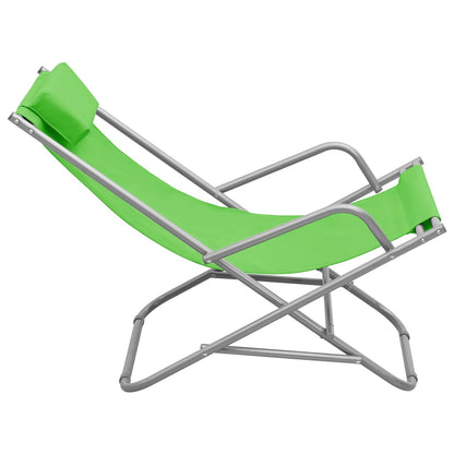 Rocking Chairs 2 pcs Steel Green