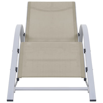 Sunlounger Textilene and Aluminium Cream