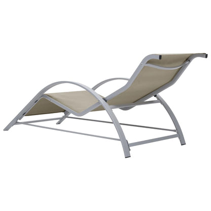 Sunlounger Textilene and Aluminium Cream