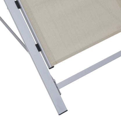 Sunlounger Textilene and Aluminium Cream