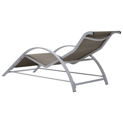 Sunlounger Textilene and Aluminium Taupe