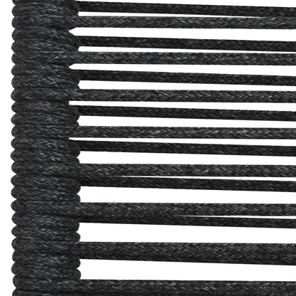 Garden Chairs 4 pcs Cotton Rope and Steel Black