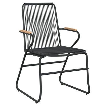 Garden Chairs 2 pcs Black 58x59x85.5 cm PVC Rattan