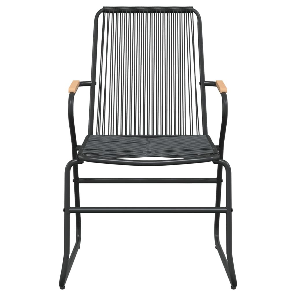 Garden Chairs 2 pcs Black 58x59x85.5 cm PVC Rattan