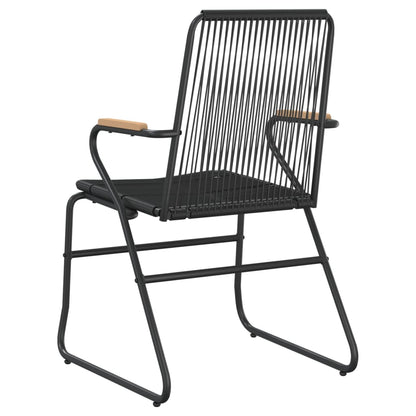 Garden Chairs 2 pcs Black 58x59x85.5 cm PVC Rattan