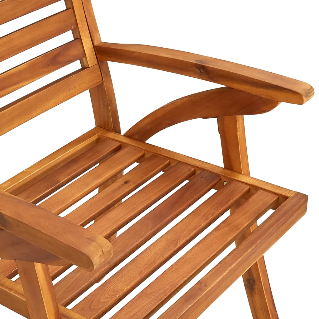 Garden Chairs 3 pcs Solid Acacia Wood