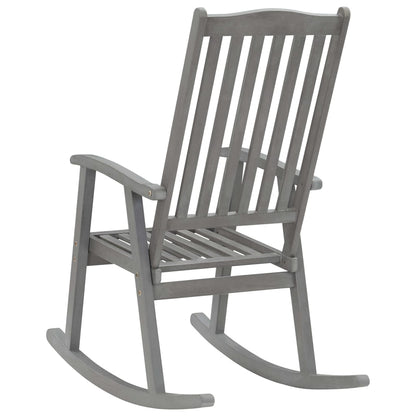 Rocking Chair Grey Solid Acacia Wood