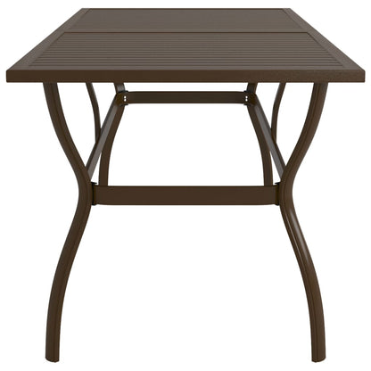 Garden Table Brown 190x80x72 cm Steel