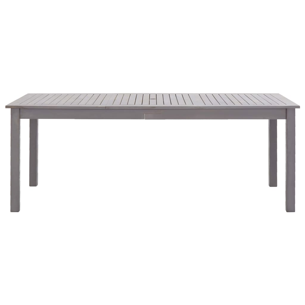 Garden Table Grey Wash 200x90x74 cm Solid Acacia Wood