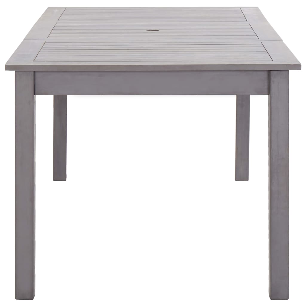 Garden Table Grey Wash 200x90x74 cm Solid Acacia Wood