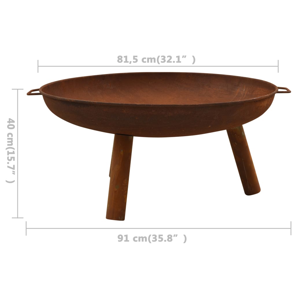 Fire Pit 91x81.5x40 cm Steel