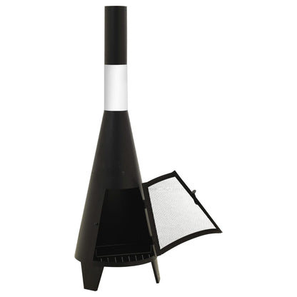 Garden Stove with Poker 38x38x122 cm Steel