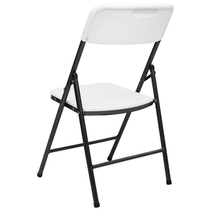 Folding Garden Chairs 4 pcs HDPE White