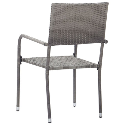 Outdoor Dining Chairs 4 pcs Poly Rattan Anthracite