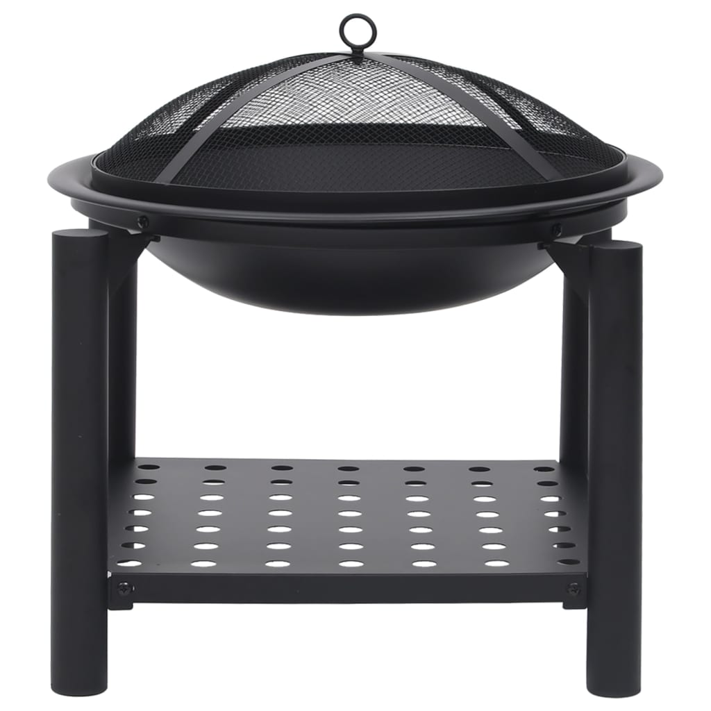 Fire Pit with Poker 54x54x55 cm Steel