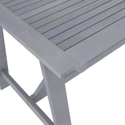 Garden Dining Table Grey 140x70x73.5 cm Solid Acacia Wood