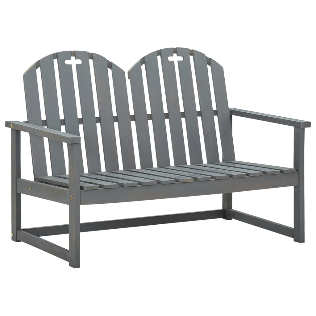 4 Piece Outdoor Lounge Set Grey Solid Acacia Wood