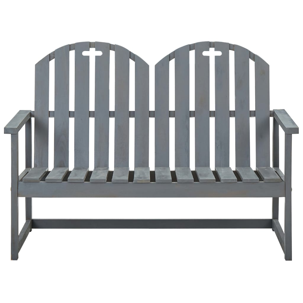 4 Piece Outdoor Lounge Set Grey Solid Acacia Wood