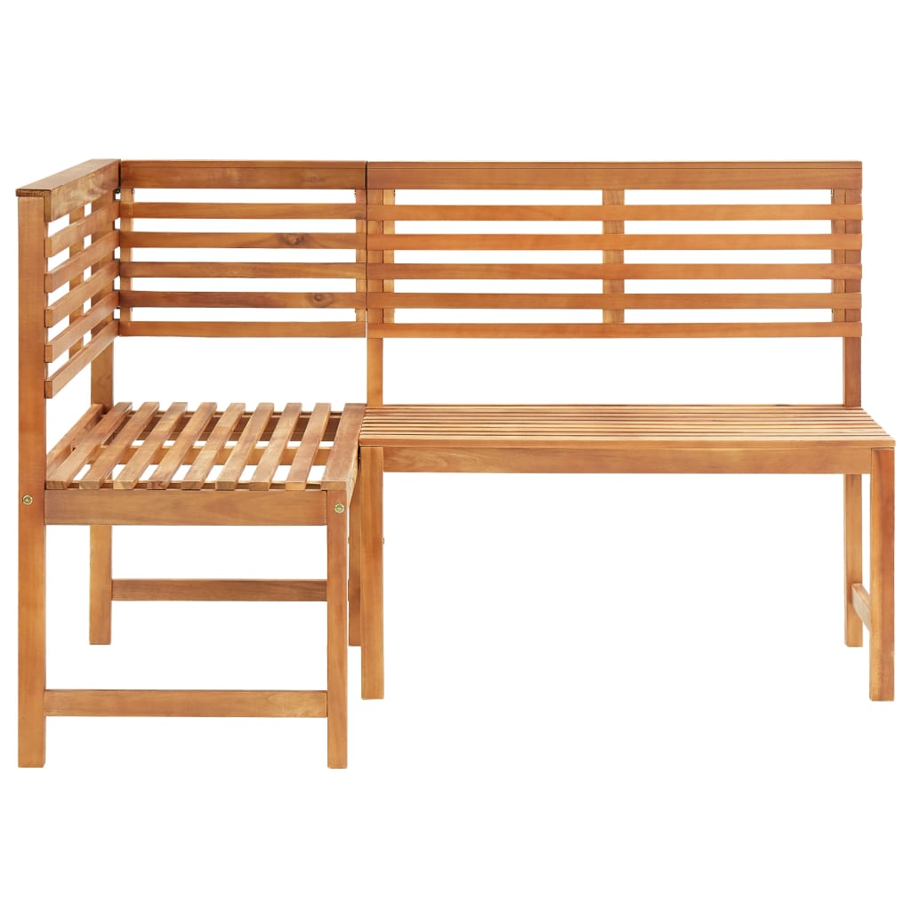 Garden Corner Bench 140 cm Solid Acacia Wood