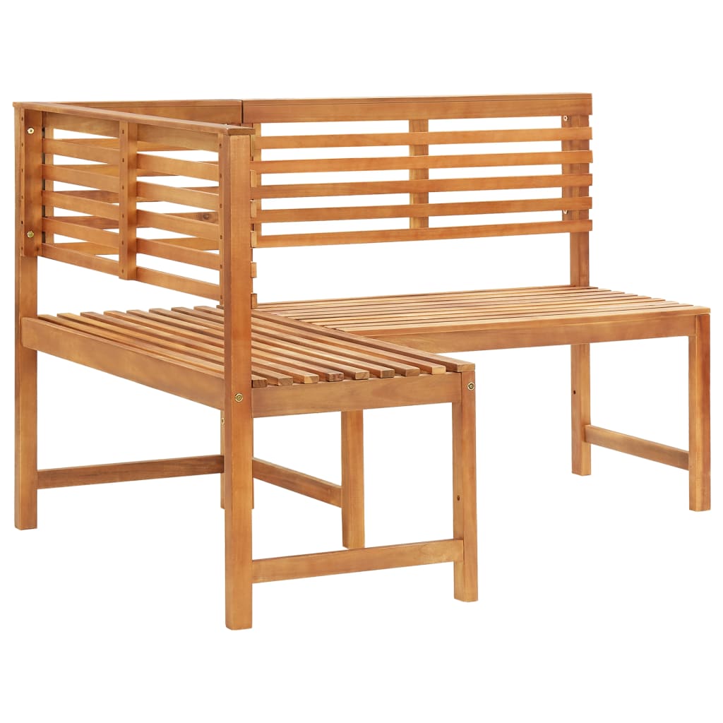 Garden Corner Bench 140 cm Solid Acacia Wood