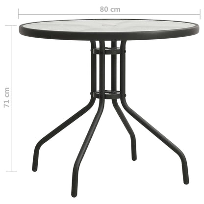 Bistro Table Anthracite Ã˜80x71 cm Steel