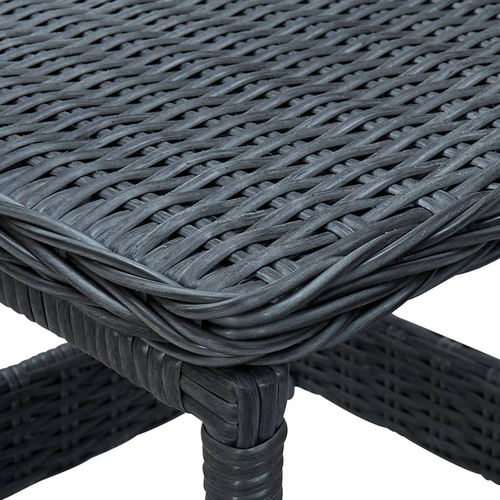 Garden Table Dark Grey 45x45x46.5 cm Poly Rattan