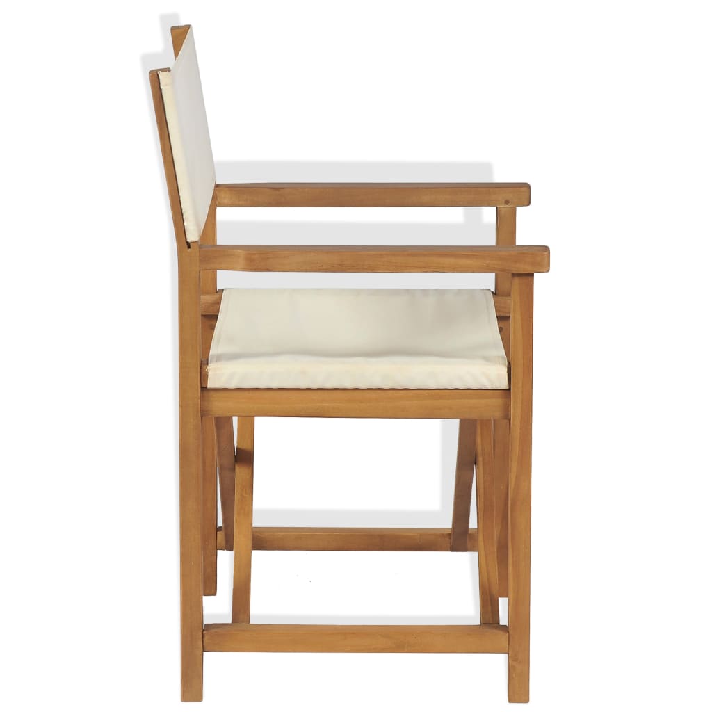 Folding Director's Chairs 2 pcs Solid Teak Wood