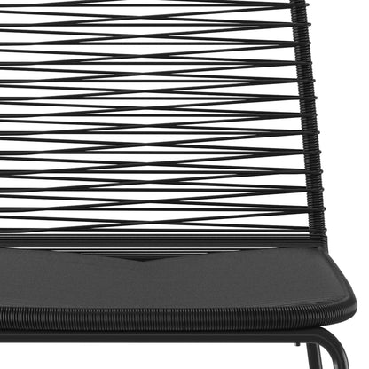 Outdoor Chairs 6 pcs Poly Rattan Black