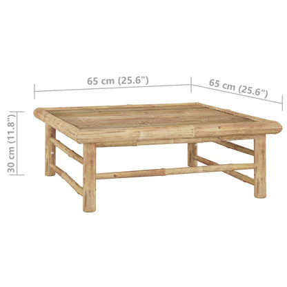 Garden Table 65x65x30 cm Bamboo