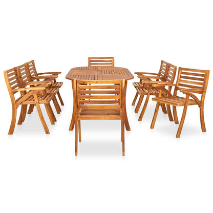 9 Piece Garden Dining Set Solid Acacia Wood