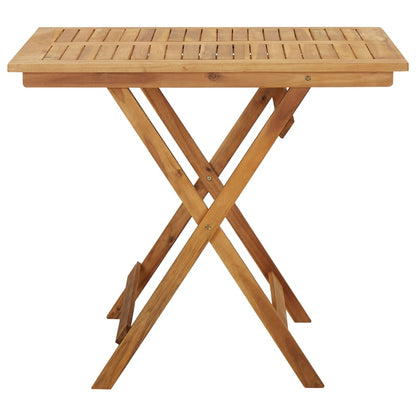 Folding Garden Table 90x90x75 cm Solid Acacia Wood