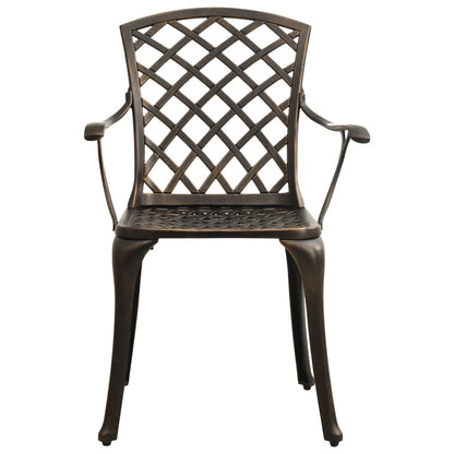 Garden Chairs 2 pcs Cast Aluminium Bronze