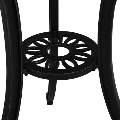 Garden Table Black 62x62x65 cm Cast Aluminium