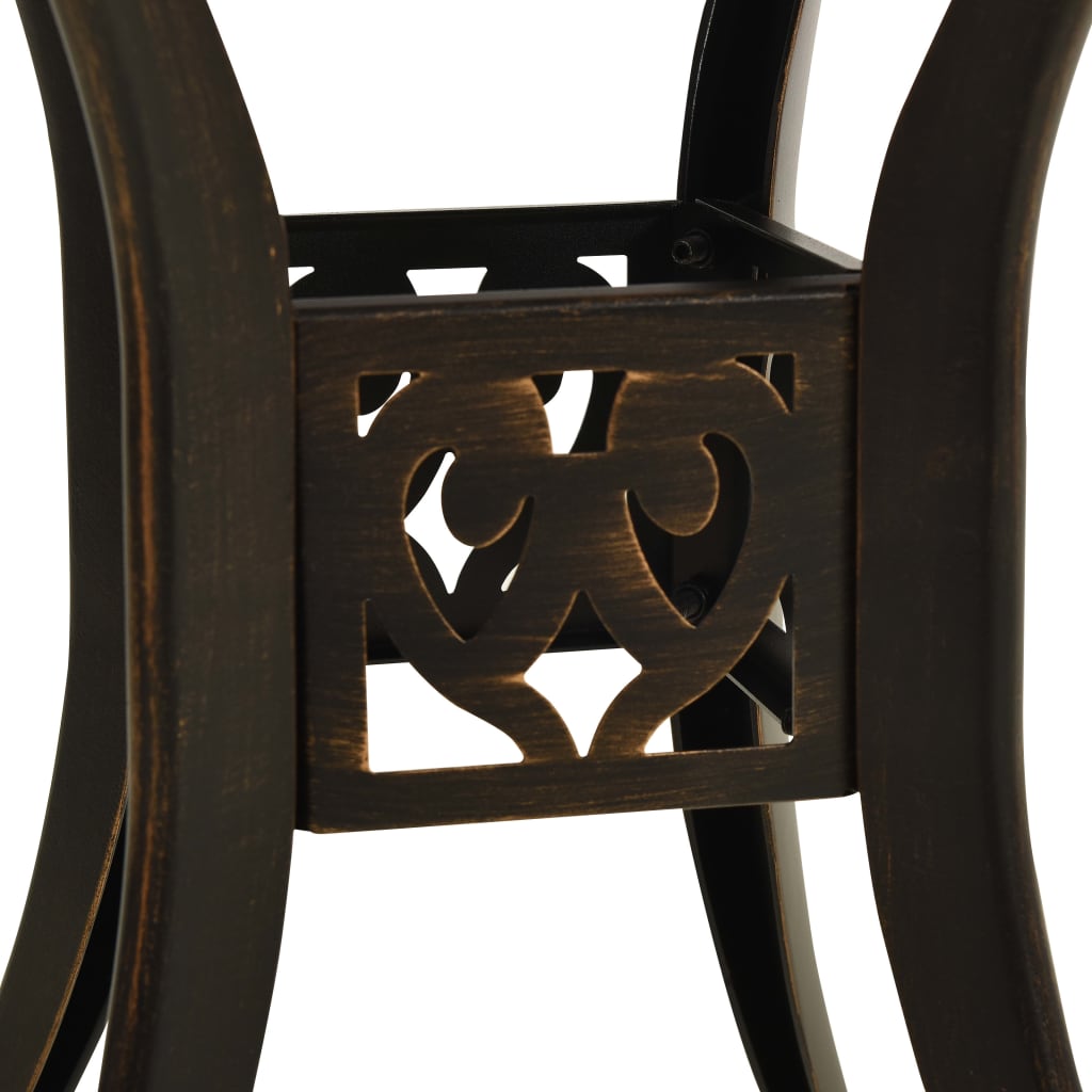 Garden Table Bronze 78x78x72 cm Cast Aluminium