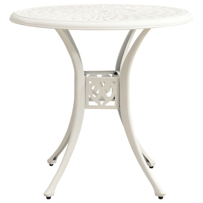 Garden Table White 78x78x72 cm Cast Aluminium