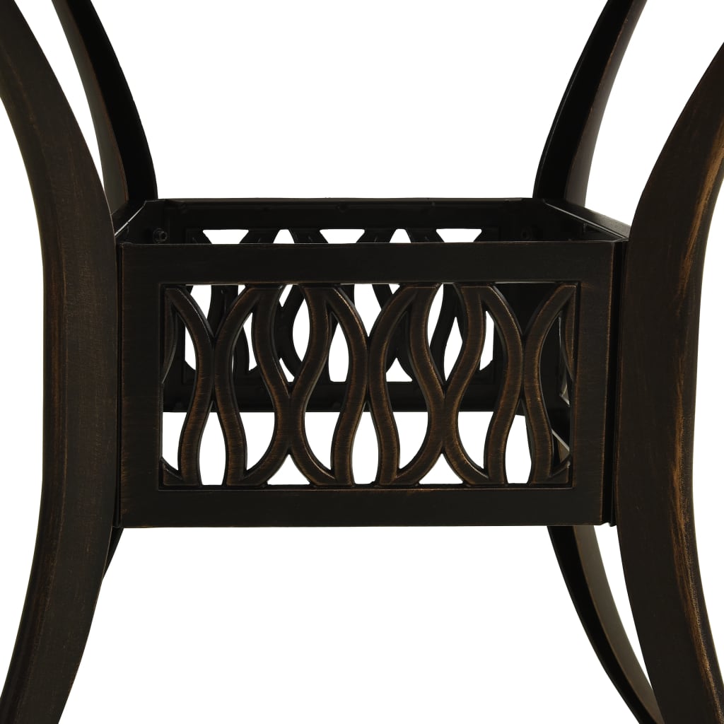 Garden Table Bronze 90x90x74 cm Cast Aluminium