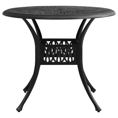 Garden Table Black 90x90x74 cm Cast Aluminium