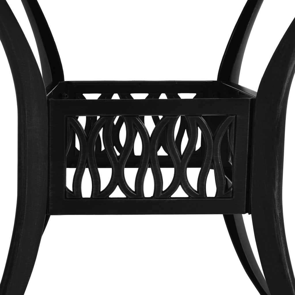 Garden Table Black 90x90x74 cm Cast Aluminium