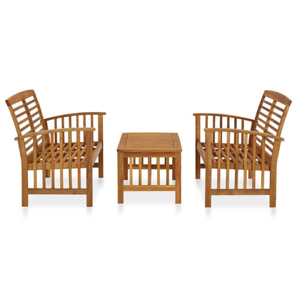 3 Piece Garden Lounge Set Solid Acacia Wood