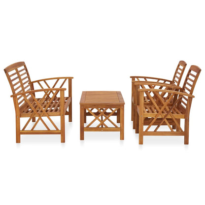 4 Piece Garden Lounge Set Solid Acacia Wood