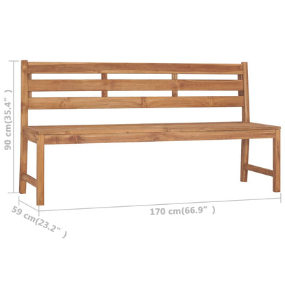 Garden Bench 170 cm Solid Teak Wood