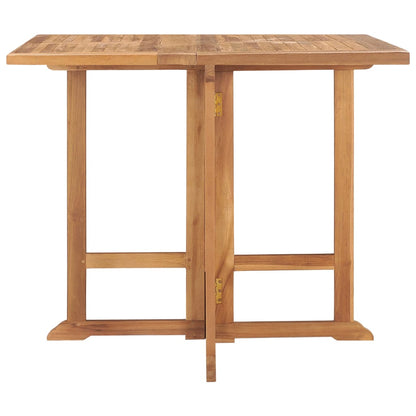 Folding Garden Dining Table 90x90x75 cm Solid Teak Wood