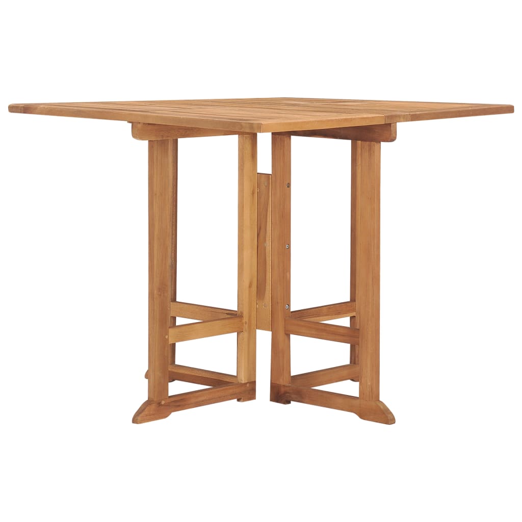 Folding Garden Dining Table 90x90x75 cm Solid Teak Wood