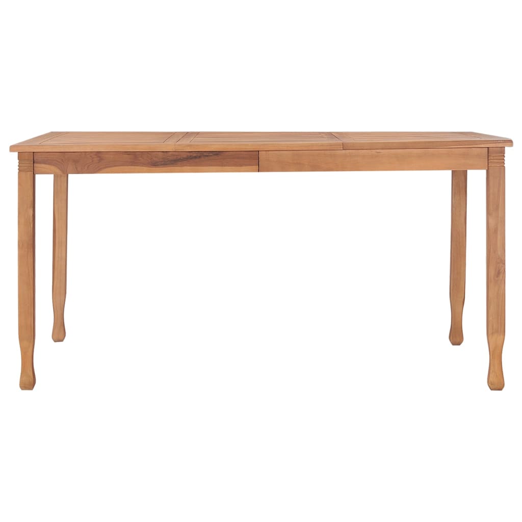 Garden Dining Table 150x90x75 cm Solid Teak Wood