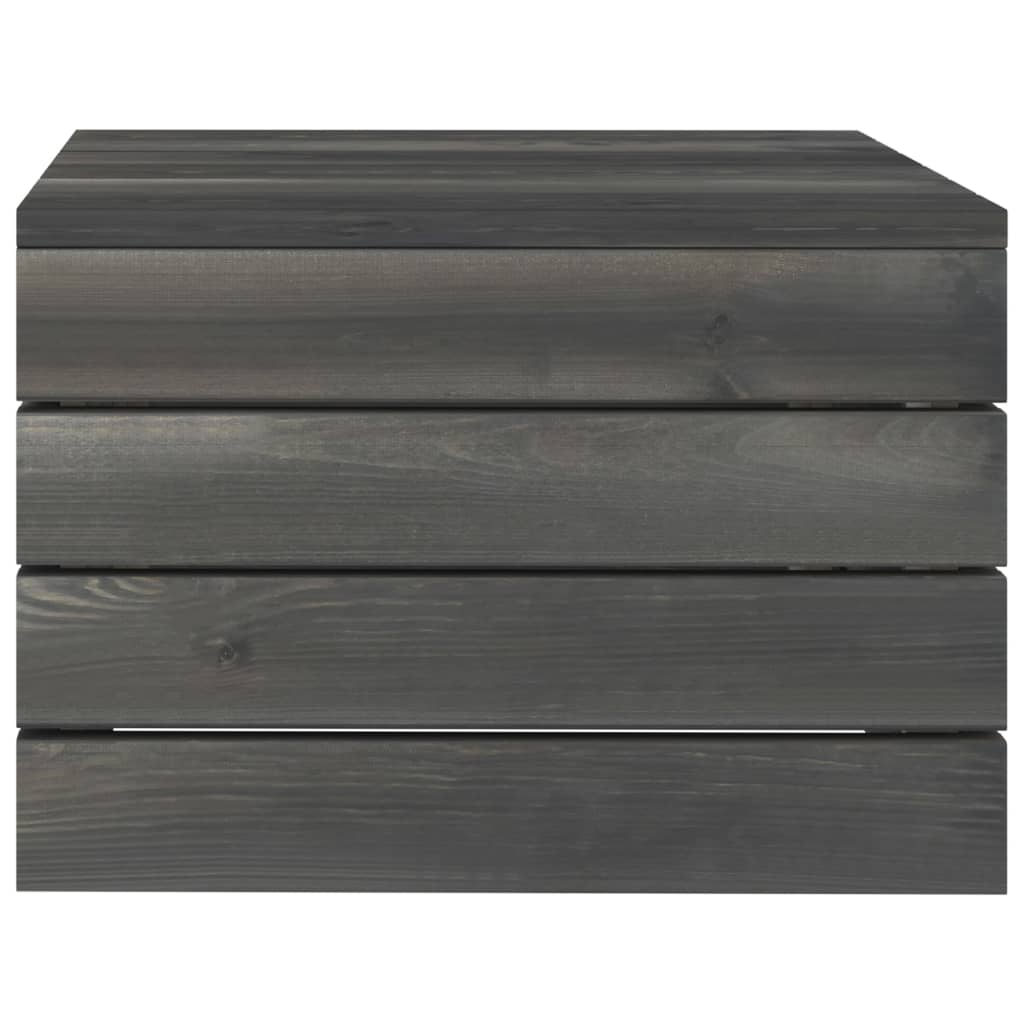 Garden Pallet Table Solid Pinewood Dark Grey